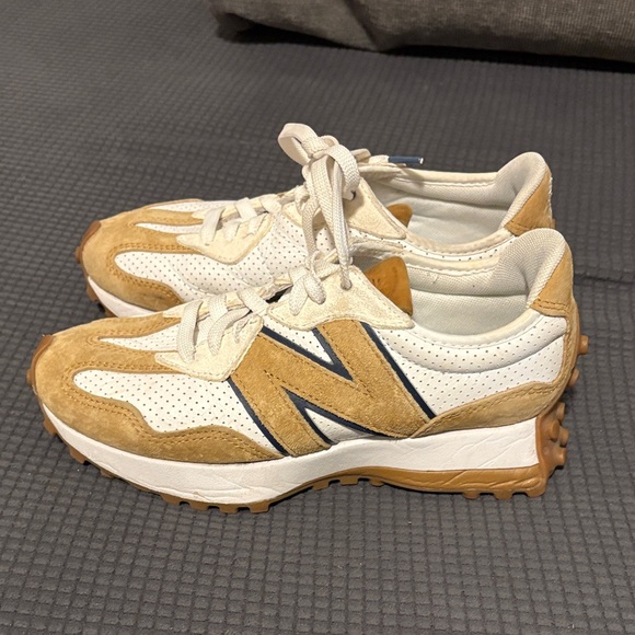 New Balance Tan and White Athletic Shoes - Picture 3 of 7